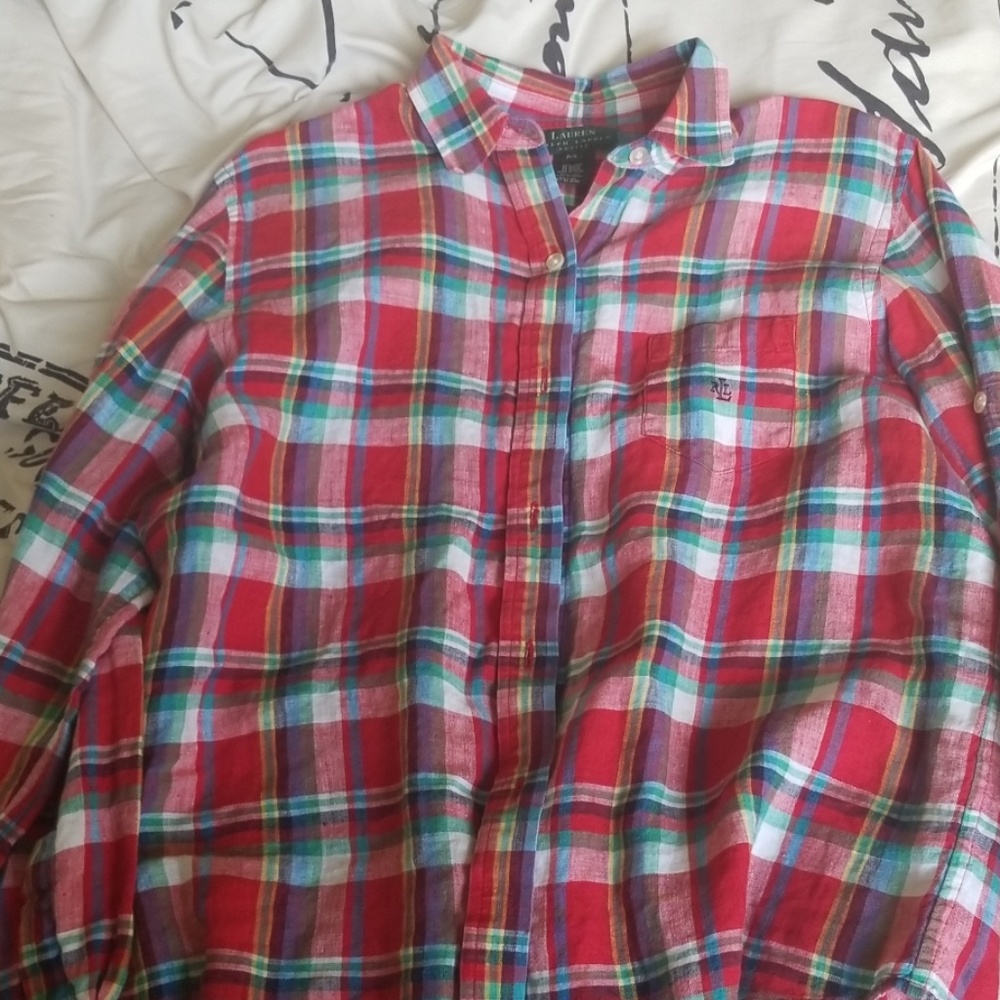 Lauren plaid button up